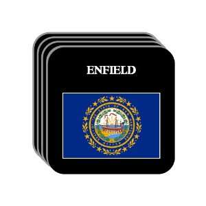 US State Flag   ENFIELD, New Hampshire (NH) Set of 4 Mini 