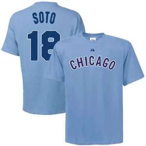  Majestic Chicago Cubs #18 Geovany Soto Light Blue Player T 