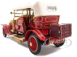 Brand new 124 scale diecast car model of 1911 Rolls Royce Tourer Red 