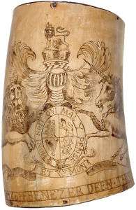 Museum Quality 1760 Dated Scrimshaw Horn  
