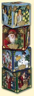 ASSTD OLD WORLD CHRISTMAS 14014 GIFT BOXES 4X4X4  
