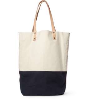 Levis Made & Crafted Two Tone Canvas and Leather Tote Bag  MR PORTER