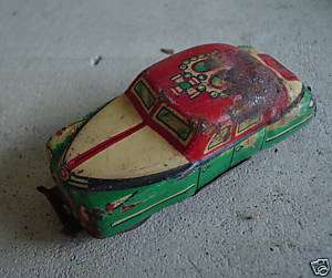 Vintage Tin Friction Car 1954 Plate LOOK  