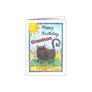  Cool Beach Cat  Birthday Grandson Card Toys & Games