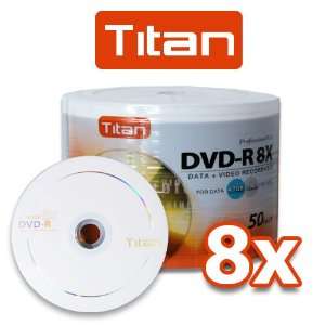 Titan(Prodisc) White top 8X DVD R Media 50pc/pack in Tape 