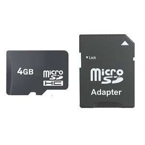  4 GB MicroSD Memory Card with SD Card Adapter   by 