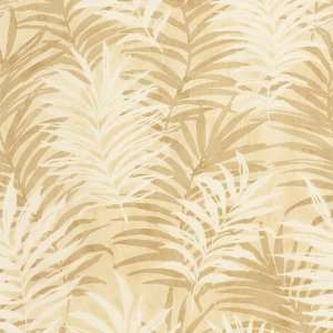  Waverly 5507462 Tropical Leaves Wallpaper, Beige