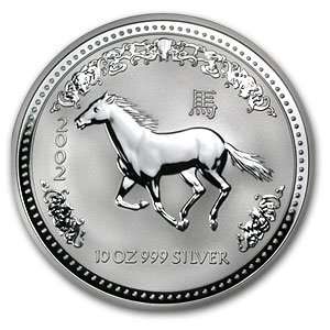  2002 10 oz Silver Lunar Year of the Horse (Series 1) Toys 