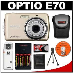  Pentax Optio E70 Digital Camera (Champagne Gold 