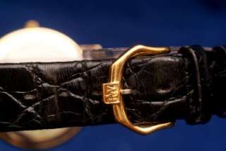 Raymond Weil Geneve Gold/Black Leather/Good.Cond Luxury Mens Dress 