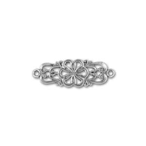  32mm Antique Sterling Silver Flower and Curls Link Arts 