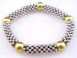   From U.S* Tibetan Silver & Color Beads Crafted Ladys Bangle Bracelet