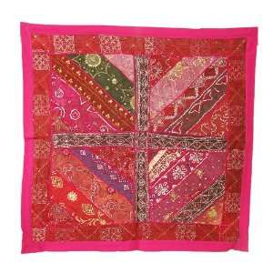 Majestic Decorative Wall Hanging Tapestry with Pretty Old Sari Patch 