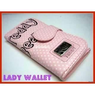 New pink lady women girl wallet purse long handbag  