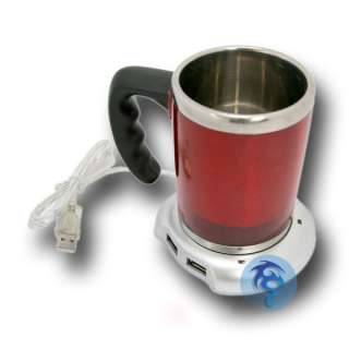 USB Hub + Coffee/Tea/Soup/Mug/Cup Warmer For Office New  
