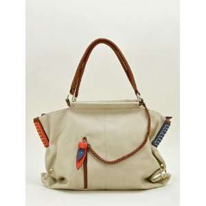   Off White Faux Leathe Purse Handbag Tote Bag 20618 OFF WHITE Beauty