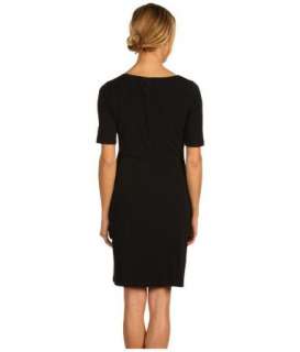 NWT Calvin Klein Black Side Ruched Matte Jersey Career Cocktail Dress 