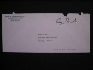 George Bush Sr.   Autographed Envelope  