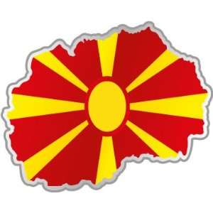  Macedonia Macedonija map flag car bumper sticker decal 5 