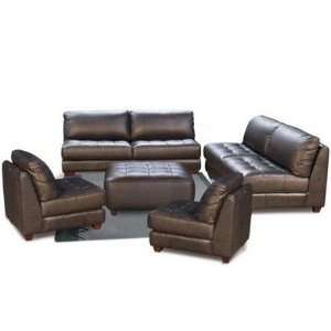  Zen 5 Piece Leather Living Room Set Furniture & Decor