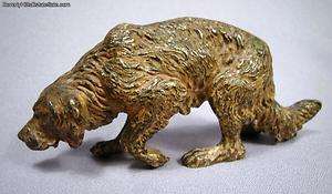 Antique 19th Century Vienna Bronze Hunting Dog  