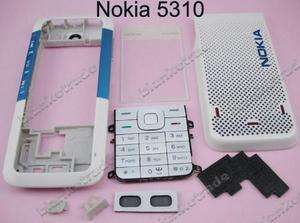 For Nokia 5310 Housing Case Cover Keypad Blue   White  