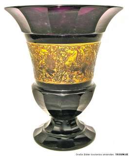 Gr.Pokal Vase, 24cm, sign. Moser, Karlsbad um 1900  