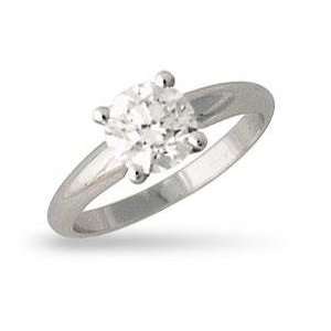  1/4 ct.tw Round Diamond Solitaire Ring in 14k White Gold 