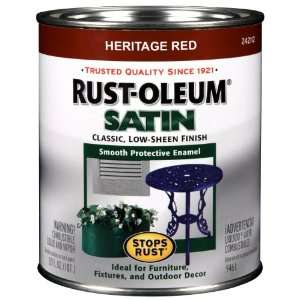   Stops Rust, 32 oz. Quart, Heritage Red Satin Finish