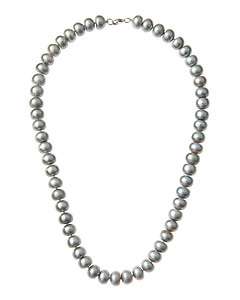 CZ by Kenneth Jay Lane Gray Pearl Necklace  