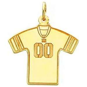    14K Gold NFL New York Giants Football Jersey Charm Jewelry