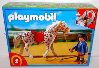 PLAYMOBIL 5107 5108 5109 5112 Pferderassen Pferdebox NE  