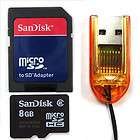 San disk 8GB Micro SD SDHC MicroSD 8 GB SPEICHERKARTE