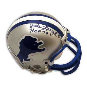   Yale Lary Detroit Lions Mini Helmet Inscribed HOF 79 