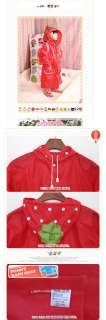 NWT Girl Outerwear hat Funny Rain Coat Strawberry Red  