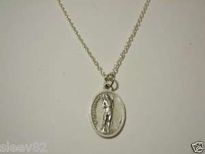 St Sebastian Silver Plated Necklace SOLDIERS ATHLETES  