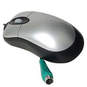  PS/2 3 Button 800dpi Optical Scroll Mouse (Silver/Black 