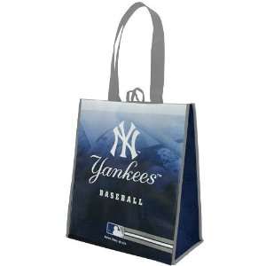  New York Yankees Gray Navy Blue Fade Reusable Tote Bag 