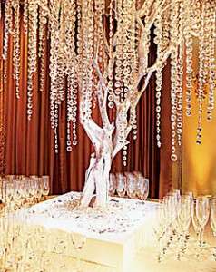 36 Crystal & Silver Chain 4 Wedding Centerpiece Decor  