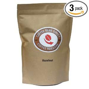 Coffee Bean Direct Hazelnut Flavored, Whole Bean Coffee, 16 Ounce Bags 