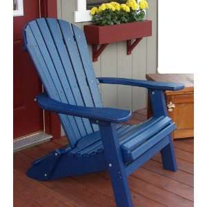   Recycled Poly Folding Adirondack Chair in Navy Blue