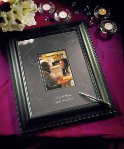 Wedding Picture Frame Guest Book Alternative   Engraved  
