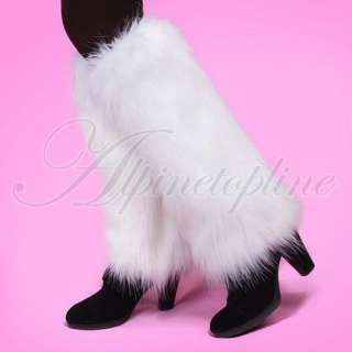 Ladies Faux Fur Leg Warmers Leggings Boots Cover Muffs  