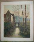 Impressionist Water Color Etching 1900s  