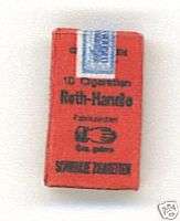scale box of WWII German Roth Handle Cigarettes  