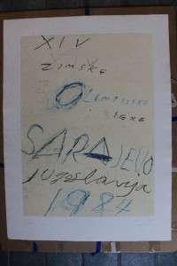   Numbered Lithograph and Aquatint Etching SARAJEVO 1984 COA FS  