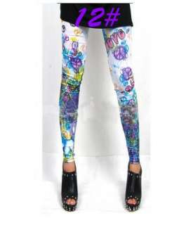 Ladys Punk Funky Sexy Leggings Stretchy Tight Pencil Skinny Pants 