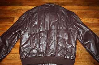 40 * vtg 80s brown leather MEMBERS ONLY cafe racer DETAILED jacket 
