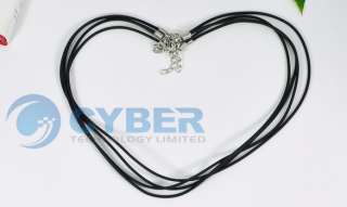 PCS 2mm Black Leather Necklace String Cord Clasps NEW  