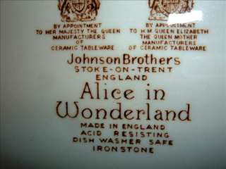   BROTHERS IRONSTONE COLLECTIBLE PLATE ALICE IN WONDERLAND TEA PARTY